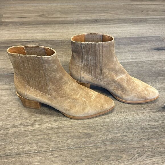 rag & bone Rover Tan Suede Ankle Chelsea Boots 7.5 - Picture 4 of 9